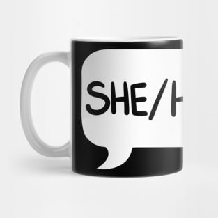 She/Her Pronoun Bubble - White Mug